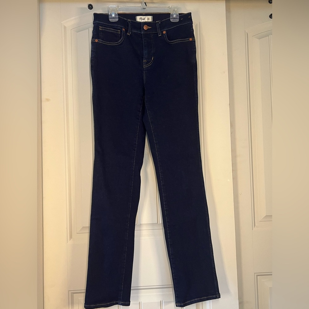 MADEWELL MIDRISE STOVEPIPE JEAN DARKWASH STRETCHY SZ 26 EUC